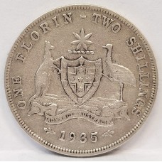 AUSTRALIA 1935 . FLORIN . FULL ADVANCE AUSTRALIA